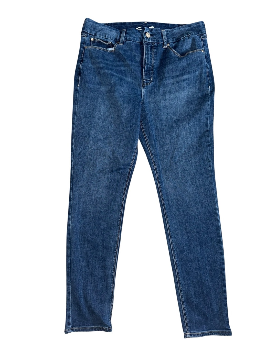 Seven7 Tummyless High Rise Skinny Jeans Women’s 16 Blue Stretch Slim Lift Denim
